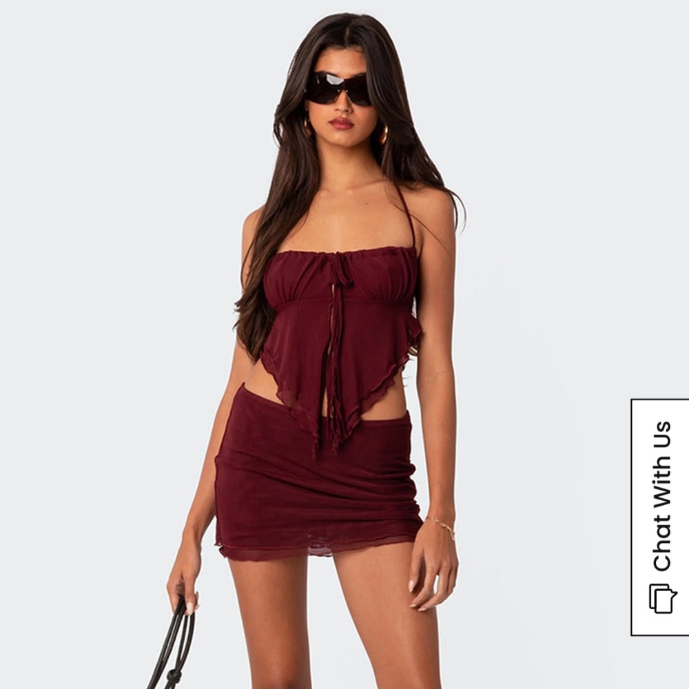 NWT Edikted Ariyah Set (top & skirt) size L top/XL skirt